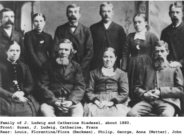 Family of J. Ludwig and Catherine (Schneider) Riedesel